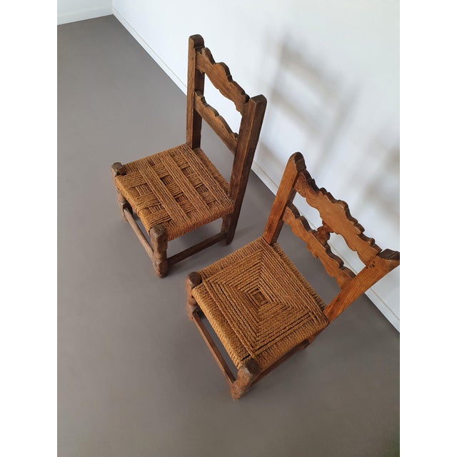 Brutalist Rope Chairs, 1900s, Set of 2 For Sale - Image 4 of 16