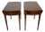 1970 Hickory Furniture English Sheraton Mahogany Inlaid Pembroke Side End Tables For Sale
