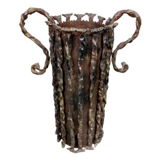 Brutalist Iron Umbrella Stand Racket, Italy, 1970s For Sale