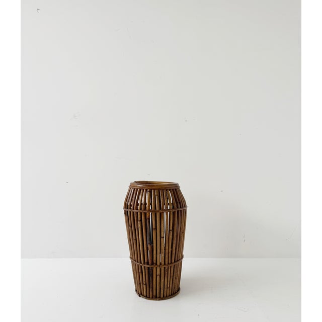 Vintage Rattan Umbrella Stand, 1960s, in Very Good conditions. Designed 1960 to 1969