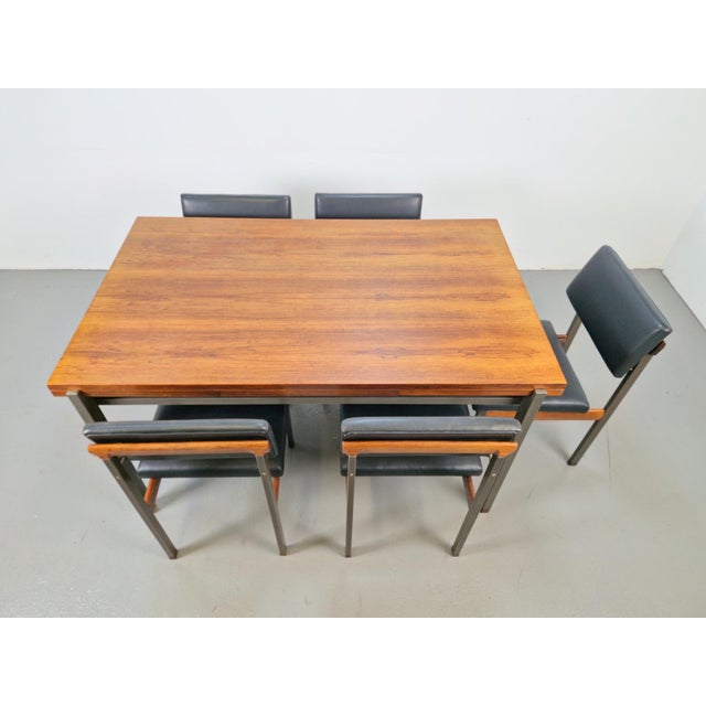 Pali Dining Chairs and Table by Louis van Teeffelen for Wébé, 1960s, Set of 6 For Sale - Image 18 of 18