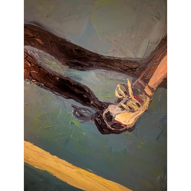 Contemporary Abstract Expressionist Original Tennis Oil Painting For Sale - Image 3 of 6