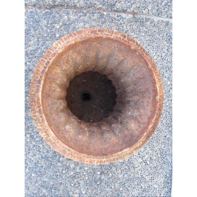 Antique French Cast Iron Garden Urn For Sale - Image 10 of 15