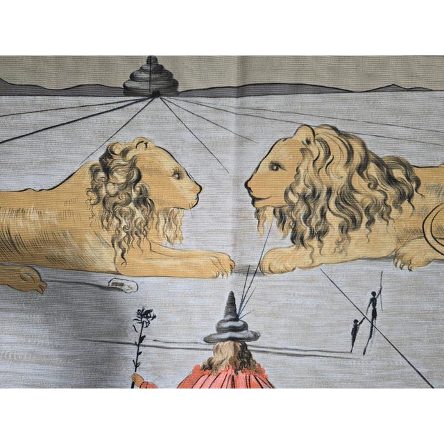 Salvador Dalí, Surrealist Textile Panel with Lions, 1970, Wool For Sale - Image 6 of 13