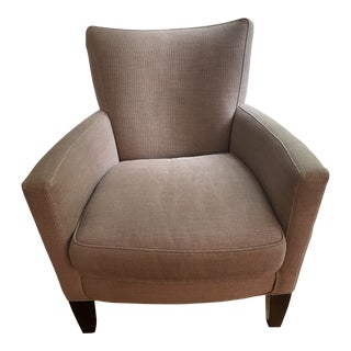 Dillon & Company Linen Club Chair For Sale