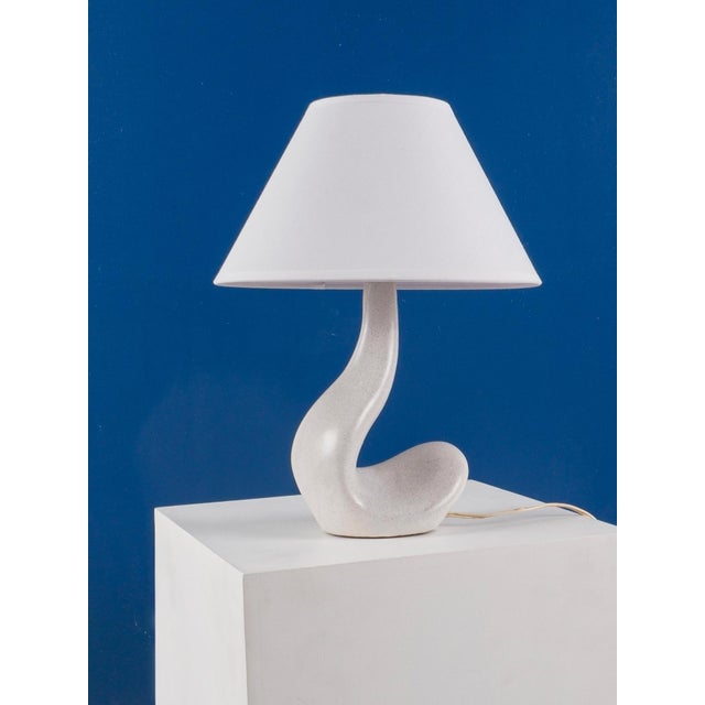 Mid-Century Modern French Free-Form Ceramic Lamp, France, 1950 For Sale - Image 3 of 6