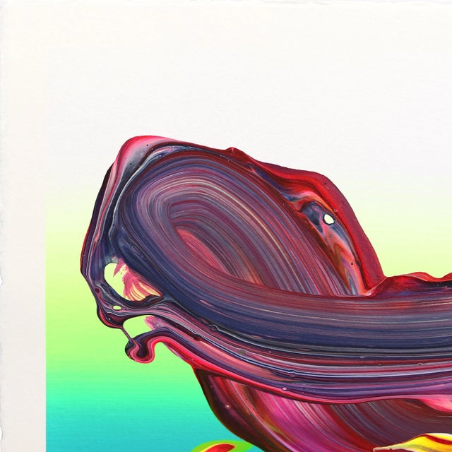 Avp_967 - Colorful Textured Contemporary Abstract Painting Original Artwork by Alex Voinea For Sale - Image 4 of 7