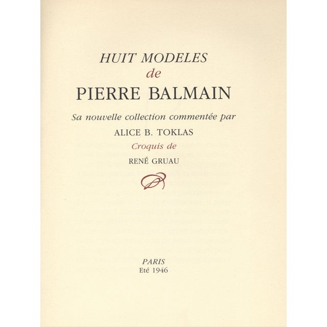 1940s 1946 Balmain Fashion Dancing at Chez Florence by Gruau, Matted For Sale - Image 5 of 5