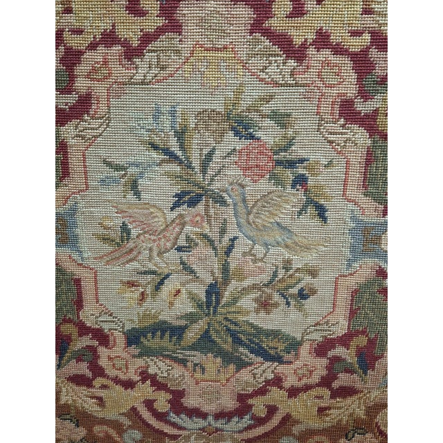 Early 20th Century French Needlepoint Fireplace Screen For Sale - Image 10 of 12