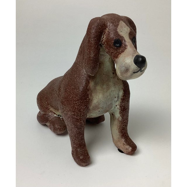 Ceramic Mid Century Alfaraz Pottery Modernist Dog Sculpture, Spain, 1960 For Sale - Image 7 of 7