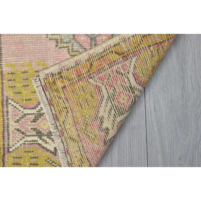 Geometric Vintage Anatolian Carpet For Sale - Image 4 of 6