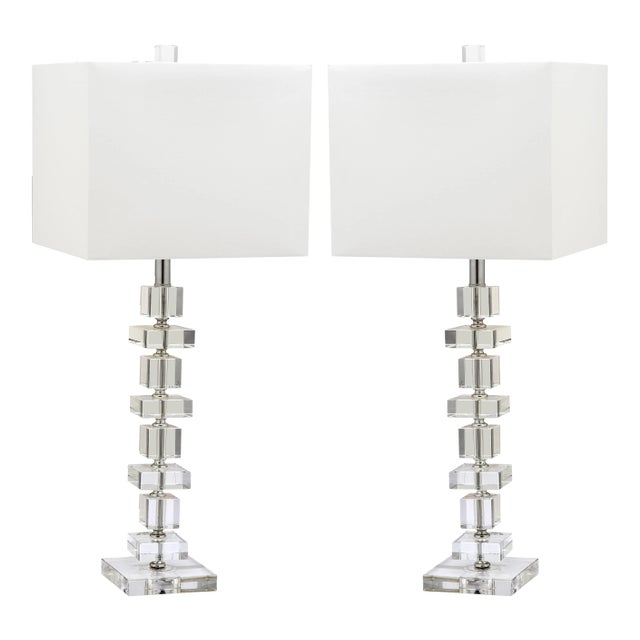 Crystal Table Lamp in Crystal - a Pair For Sale