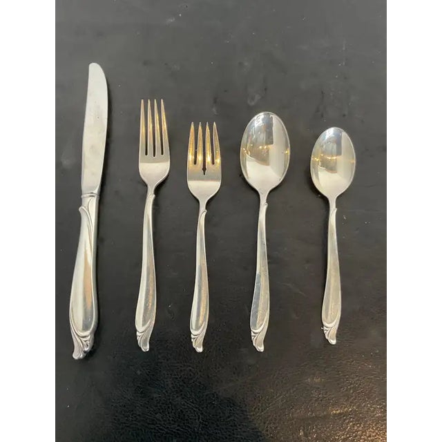1950s Rogers Sterling Sculptured Flatware 60 Pieces Chairish