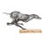Mid-Century Modernist Signed Deborah Gabris Greyhound Welded Brutalist Steel Sculpture For Sale