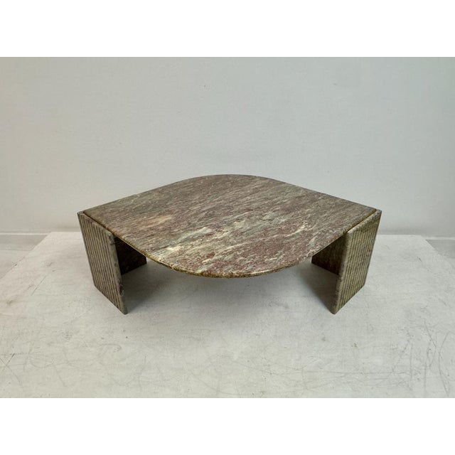 Vintage Eye-Shaped Marble Table, 1990s For Sale - Image 4 of 13