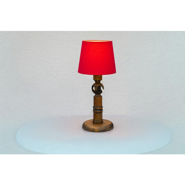 Large Pine Table Lamp by Uno & Östen Kristiansson for Luxus, Sweden For Sale - Image 6 of 14
