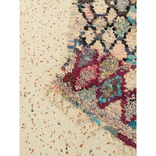 Textile Vintage Boucherouite Berber Rug For Sale - Image 7 of 9