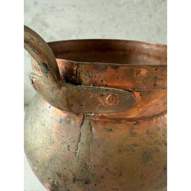 Copper Antique Copper Jug With a Handle For Sale - Image 8 of 10