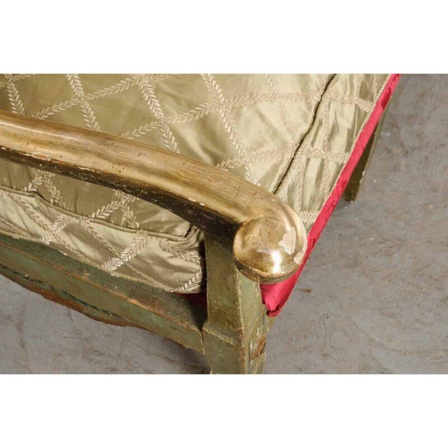 Dimensions: 48 5/8″ H x 71″ W 27 3/8″ D True artistic talent was employed to create this stunning Italian canapé. The...