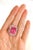 Bochic “Capri” Vintage Emerald Shape Pink Topaz & Tanzanite - 18K Gold & Silver For Sale In New York - Image 6 of 13