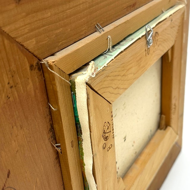 Impressionist Streetscape Original Oil on Canvas Painting Circa 1950s, Framed For Sale - Image 11 of 12