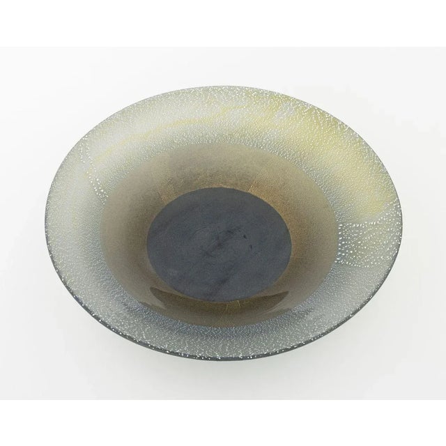 Late 20th Century Murano Silver Leaf Smoked Glass Bowls, 2 For Sale - Image 5 of 8