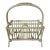 Mid Century Modern Sculptural Bamboo Magazine Rack Holder, Franco Albini Style For Sale