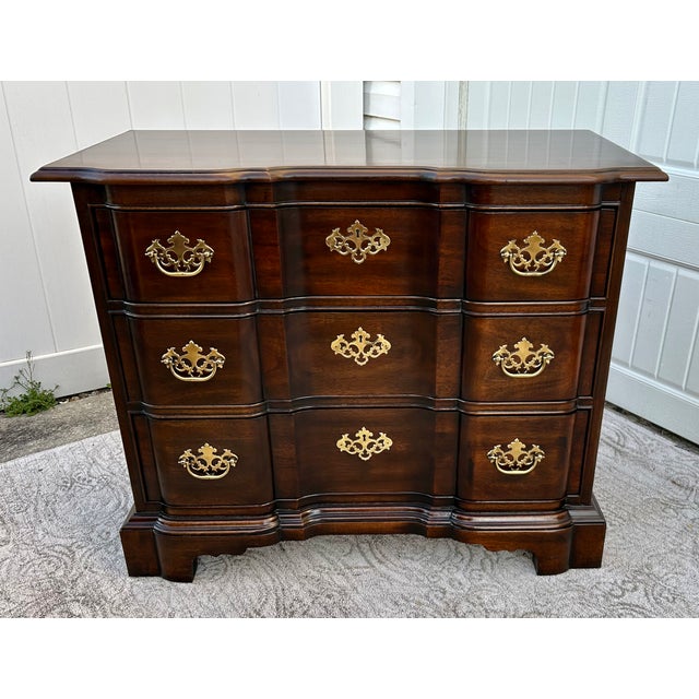 Vintage (1970's) Bachelor Chest has a Georgian Style. Made by Drexel Furniture. The Wood is Solid Mahogany. The Chest has...