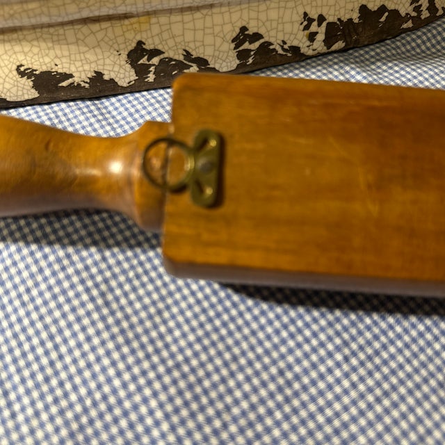 Vintage Wooden Rolling Pin With Carved Decorative Bands For Sale - Image 10 of 12