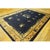1920s Antique Chinese Floral Navy Deep Serene Landscape Deco Peking Knotted Rug For Sale - Image 4 of 10