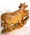 Japanese Japanese Yellow Jasper Hardstone Carving of a Cow and Calf For Sale - Image 3 of 16