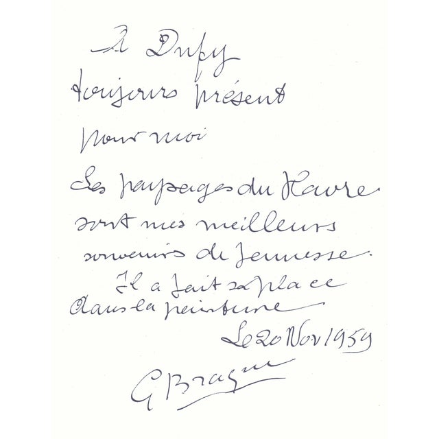 Georges Braque 1965 Lithograph "Hommage À Dufy" by Georges Braque For Sale - Image 4 of 6