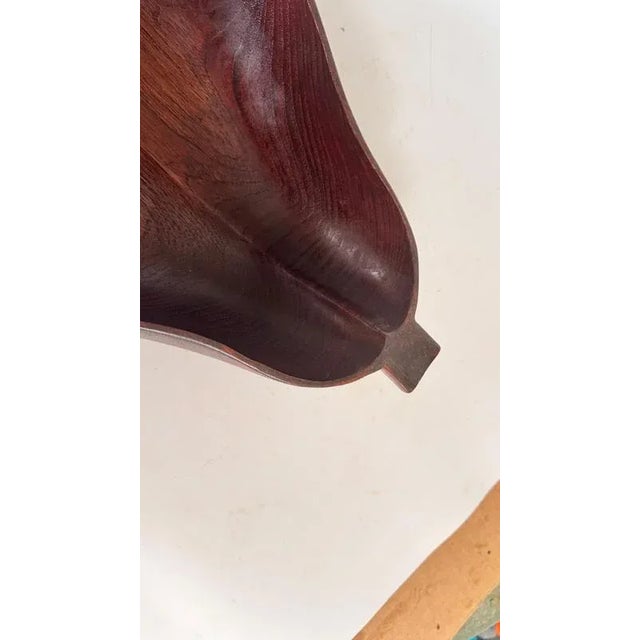 Brutalist Vintage French Wooden Pear-Shaped Bowl, 1970s For Sale - Image 3 of 14