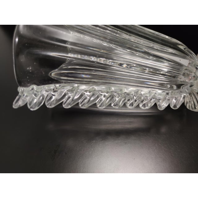 Vintage Transparent Murano Glass Vase from Barovier and Toso, 1930s For Sale - Image 8 of 13