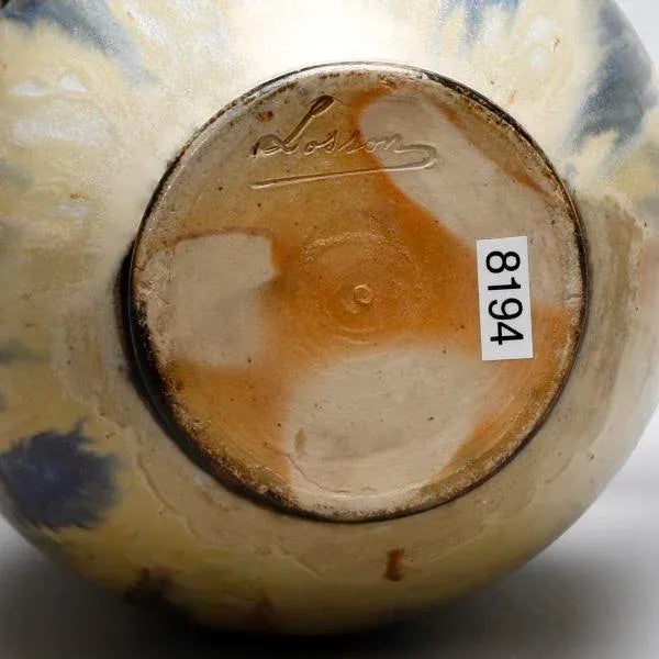 1930s Signed Losson Ceramic Belgian Jug For Sale - Image 10 of 11