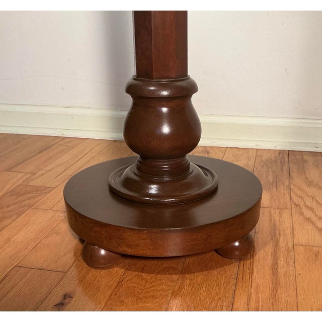 Vintage Mid-Century Pedestal Stand/Column Plant Stand/Lamp Table Solid Walnut, C. 1950s-1970s For Sale - Image 9 of 12