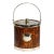 Wonderful Antique English Wood Biscuit Barrel Jar With Lid Silverplate Fittings Porcelain Liner Home Decor For Sale