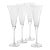 Cesena Optic Champagne Flutes, Set of 4 For Sale