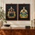 Striking vintage pair of Chinese dimensional wall panels depicting an imperial emperor and empress in elaborate ceremonial...