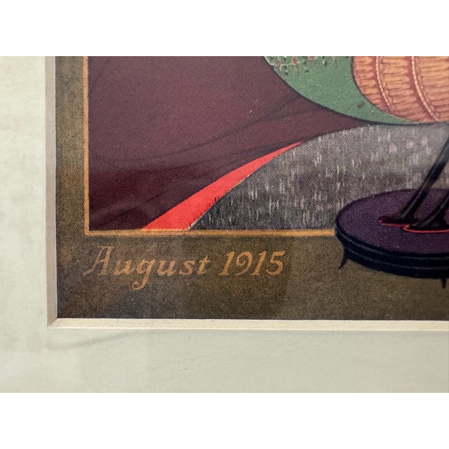 Original period front cover from the August 1915 issue of Vanity Fair magazine, featuring an elegant Art Deco woman in...