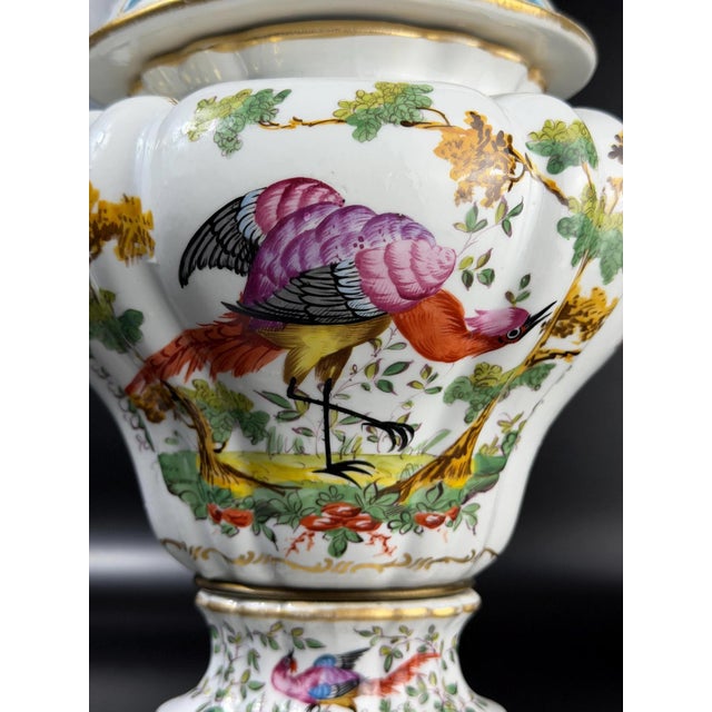 Samson Porcelain Covered Vase with Birds from Befos For Sale - Image 5 of 14