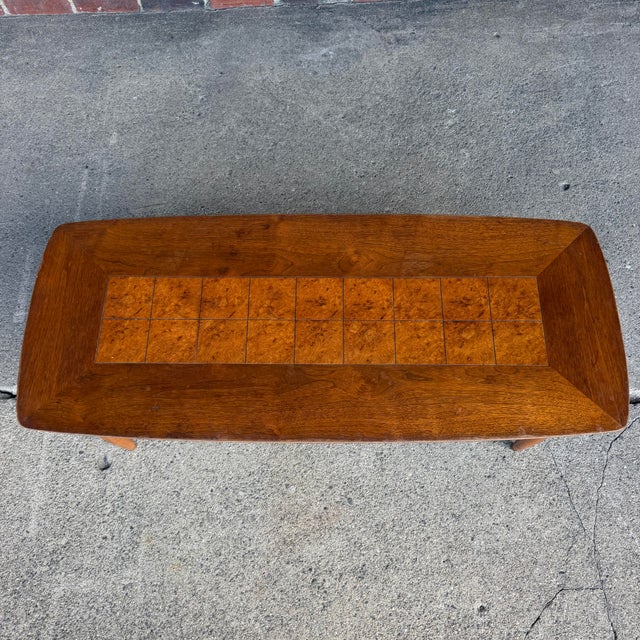 Brown Lane Walnut and Burl Coffee Table For Sale - Image 8 of 12