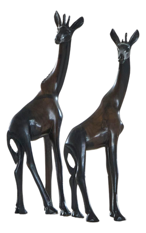 Giraffes in Coromandel Wood, 1930s, Set of 2