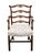 Traditional Vintage Antique Solid Mahogany Traditional Duncan Phyfe Style Ladderback Dining Arm Chair For Sale - Image 3 of 8