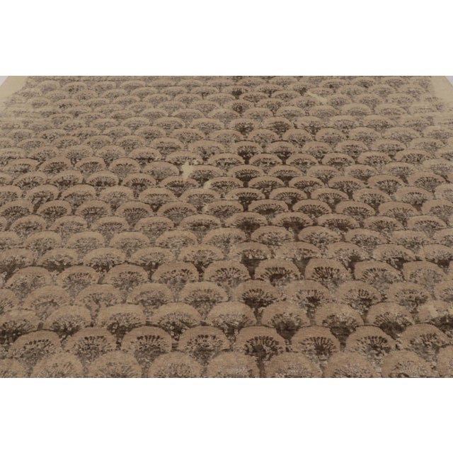 Rug & Kilim Rug & Kilim's Modern Rug in Abstract Faded Taupe and Sepia Design For Sale - Image 4 of 8