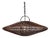 Modern Coffee Stain Wicker Discus Pendant Light Small For Sale