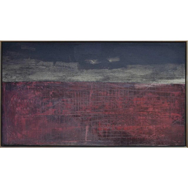 "Red Sea, Two Moons" Contemporary Abstract Acrylic Painting For Sale - Image 4 of 4