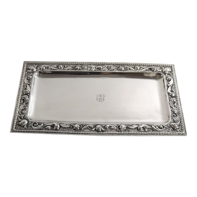 1910s Sterling Silver Tray For Sale