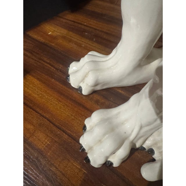 1970s Italian Life-Size, Ceramic Sculpture of Greyhound For Sale - Image 5 of 16