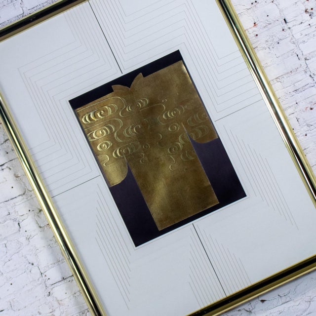 Late 20th Century Art Deco Revival Kinder Harris Large Scale Art Titled “Deco Kimono Ii” Signed Tim Vance For Sale - Image 10 of 18